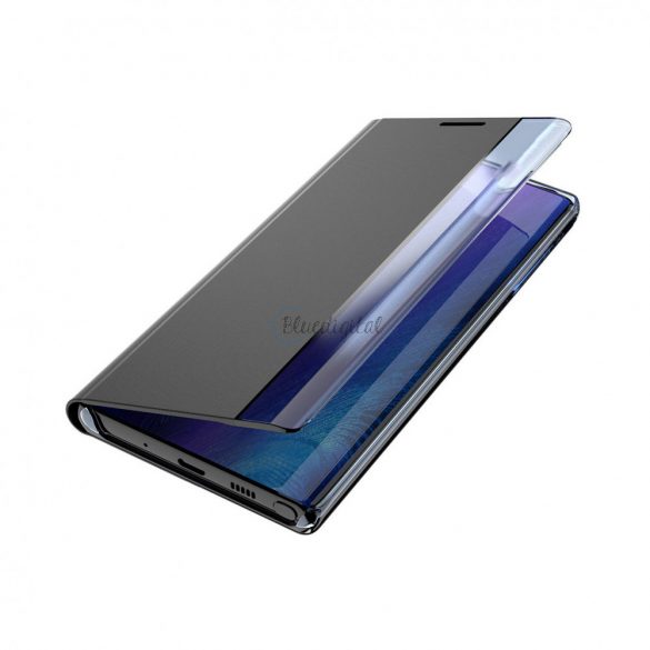 Sleep Case Tip Bibliotecă Husă cu Smart Window pentru iPhone 13 mini negru