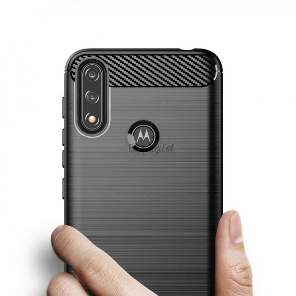 Carbon Husă Husă flexibilă pentru Motorola Moto E7i Power negru