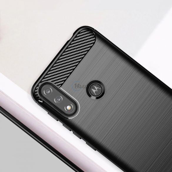 Carbon Husă Husă flexibilă pentru Motorola Moto E7i Power negru