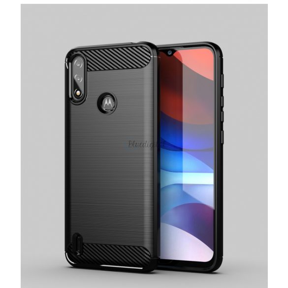 Carbon Husă Husă flexibilă pentru Motorola Moto E7i Power negru