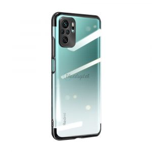 Clear Color husă Gel TPU Electroplating cadru Husă pentru Xiaomi Redmi Note 10 5G / Poco M3 Pro negru