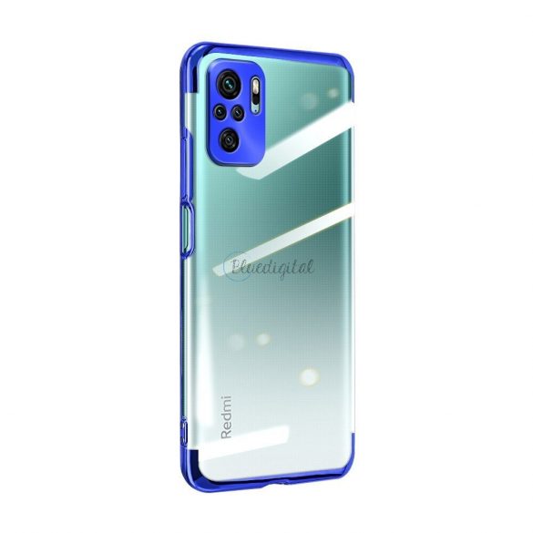 Clear Color husă Gel TPU Electroplating cadru Husă pentru Xiaomi Redmi Note 10 5G / Poco M3 Pro albastru