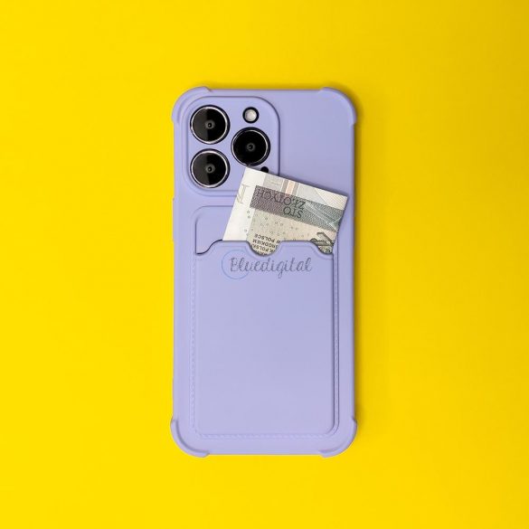 Husă card Armor pentru iPhone 11 Pro portofel pentru carduri Airbag carcasă blindată roz