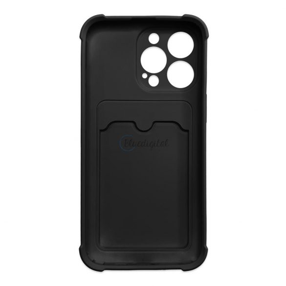 Husa card Armor pentru Xiaomi Redmi 10X 4G / Xiaomi Redmi Note 9 portofel pentru carduri Airbag carcasa blindata neagra