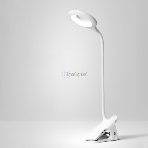 Lampa de citit fara fir LED cu clip + cablu micro USB alb