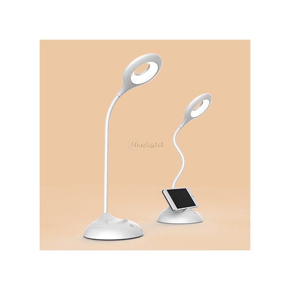 Lampa de citit fara fir LED cu clip + cablu micro USB alb