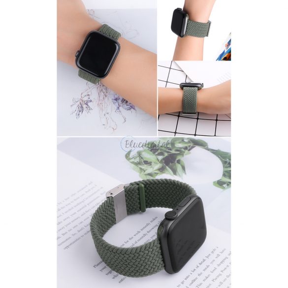 Curea Fabric Band pentru ceas 9 / 8 / 7 / 6 / SE / 5 / 4 / 3 / 2 (41mm / 40mm / 38mm) împletit tesatura curea ceas brățară model 2