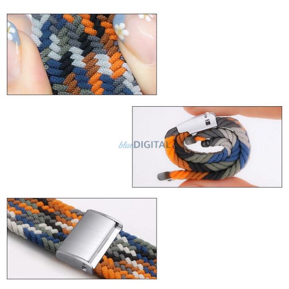 Curea din material textil pentru ceas 9 / 8 / 7 / 6 / SE / 5 / 4 / 3 / 2 (41mm / 40mm / 38mm) Curea din material împletit model brățară de ceas 6