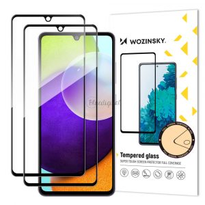 Wozinsky Set 2x Super Durable Full Glue Tempered sticlă ecran complet cu cadru husă Friendly Samsung Galaxy A33 5G negru