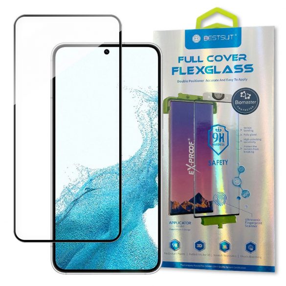 Bestsuit 3D Edge Nano Flexi sticlă ecran complet de Folie securizată cu cadru pentru Samsung Galaxy S22 transparent