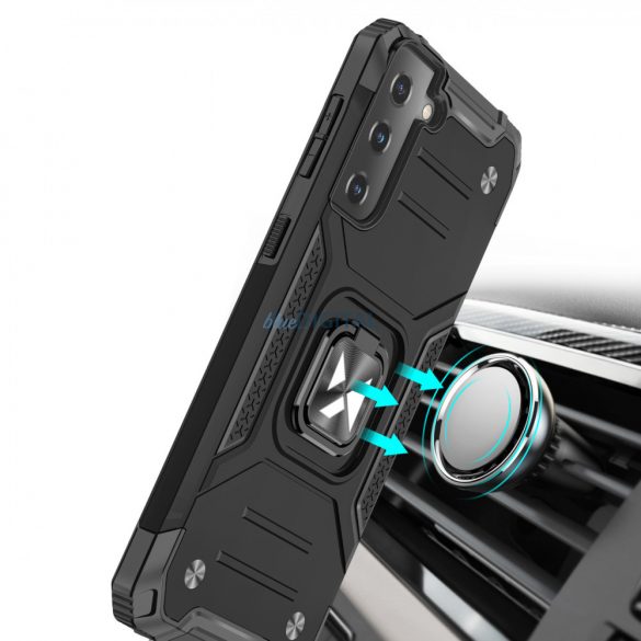 Wozinsky Ring Armor Tough Hybrid Husă Husă + Magnetic Mount pentru Samsung Galaxy S22 aur