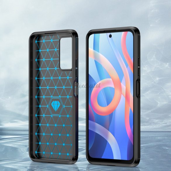 Carbon husă flexibil Husă Sleeve pentru Xiaomi Redmi Note 11 negru