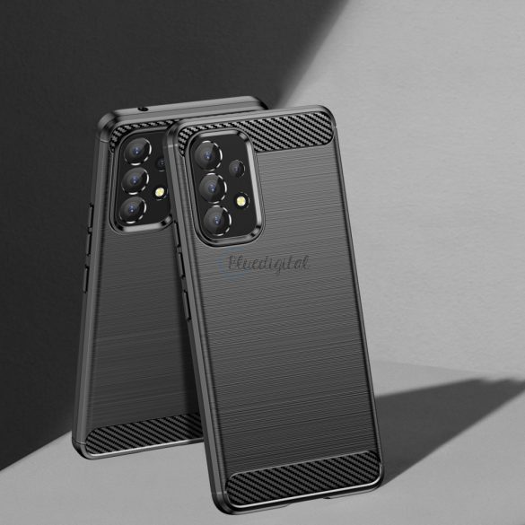 Husă din carbon cu Husă flexibil pentru Samsung Galaxy A53 5G negru