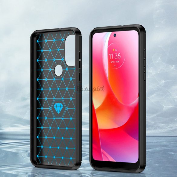 Carbon Husă Husă flexibilă pentru Motorola Moto G Power 2022 negru