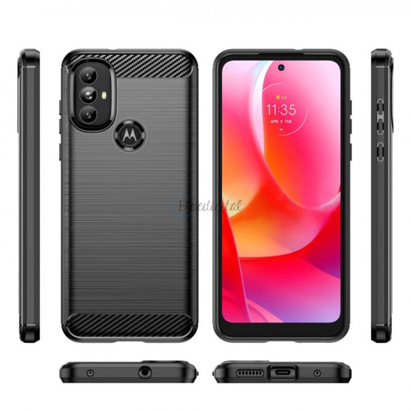 Carbon Husă Husă flexibilă pentru Motorola Moto G Power 2022 negru