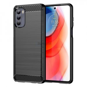 Husă flexibil Carbon Husă pentru Motorola Moto G Stylus 2022 negru