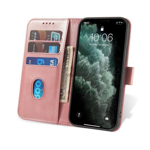 Magnet husă elegant flip Husă husă cu funcția de stand Xiaomi Redmi Note 11 Pro + 5G (China) / 11 Pro 5G (China) / Mi11i HyperCharge / Poco X4 NFC 5G roz