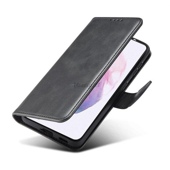 Husă Magnet Husă elegantă cu Husă cu clapetă și funcție stand pentru Samsung Galaxy S22 Ultra negru