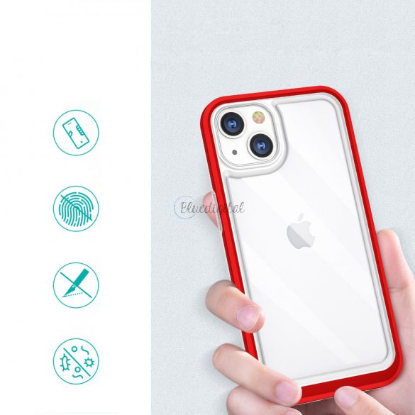 Husă Clear 3in1 pentru iPhone 13 Frame Husă Gel Red