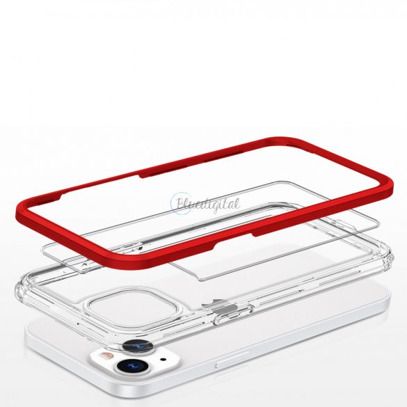 Husă Clear 3in1 pentru iPhone 13 Frame Husă Gel Red