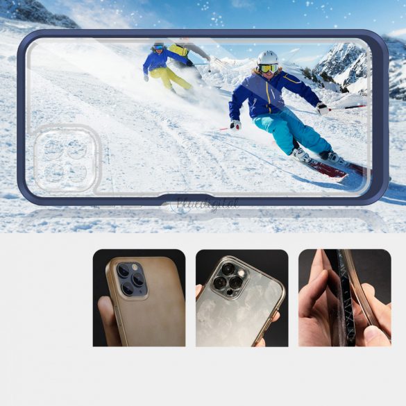 Husă Clear 3in1 pentru Samsung Galaxy A22 5G Frame Gel Husă Albastru