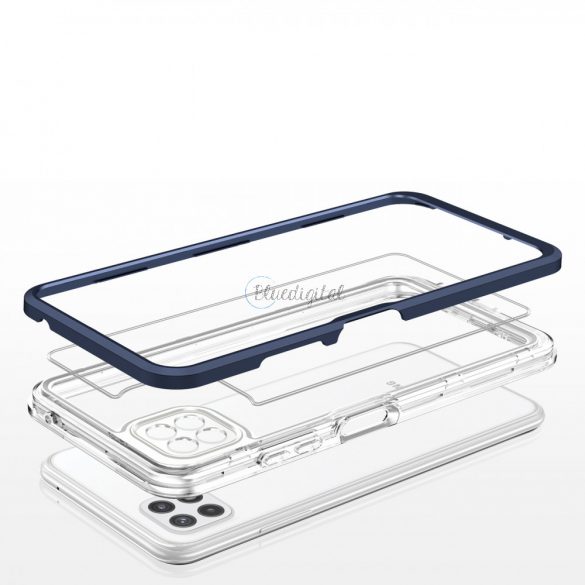 Husă Clear 3in1 pentru Samsung Galaxy A22 5G Frame Gel Husă Albastru