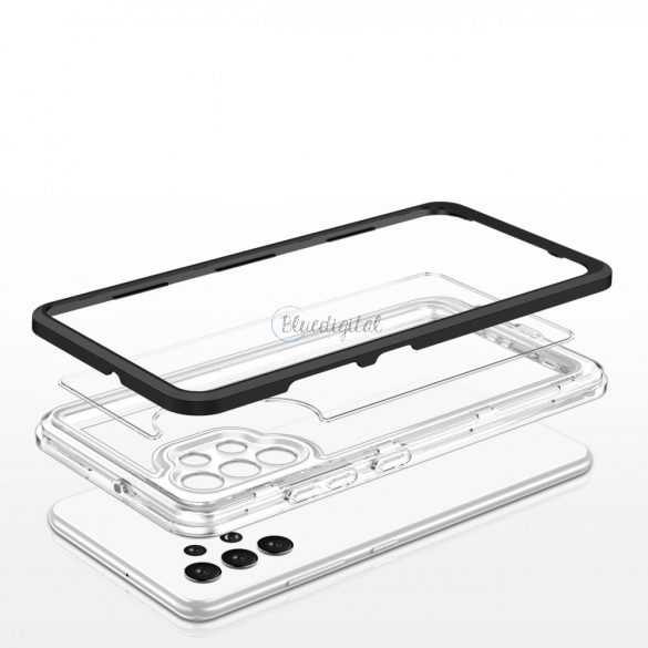 Husă Clear 3in1 pentru Samsung Galaxy A32 5G Frame Gel Husă Negru