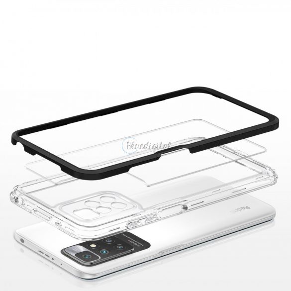 Clear 3in1 husă pentru Xiaomi Redmi 10 Frame Gel Husă negru