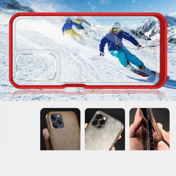 Clear 3in1 husă pentru Xiaomi Redmi 10 Frame Gel Husă Red