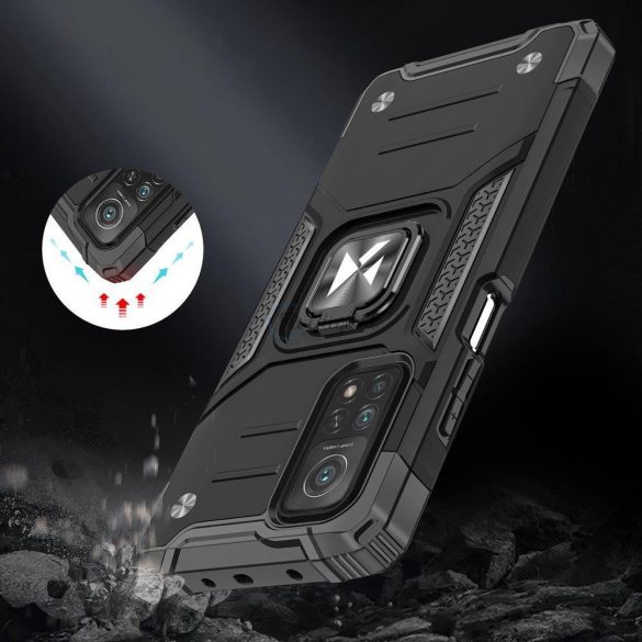 Wozinsky Ring Armor husă hibrid dur Husă + suport magnetic pentru Samsung Galaxy A03s albastru