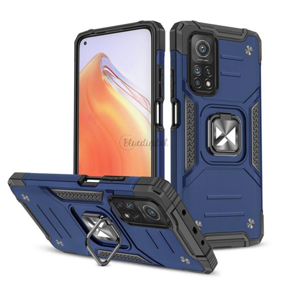 Wozinsky Ring Armor Tough Hybrid Husă Husă + Magnetic Mount Mi Poco M4 Pro 5G / Redmi Note 11 5G (China) / Redmi Note 11T 5G / Redmi Note 11S 5G albastru