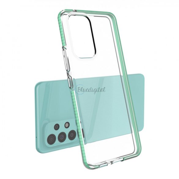 Husa Spring Case Husa din gel cu rama colorata pentru Samsung Galaxy A73 albastru inchis