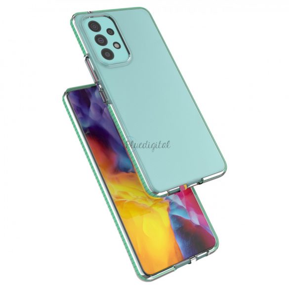 Husa Spring Case Husa din gel cu rama colorata pentru Samsung Galaxy A73 albastru inchis