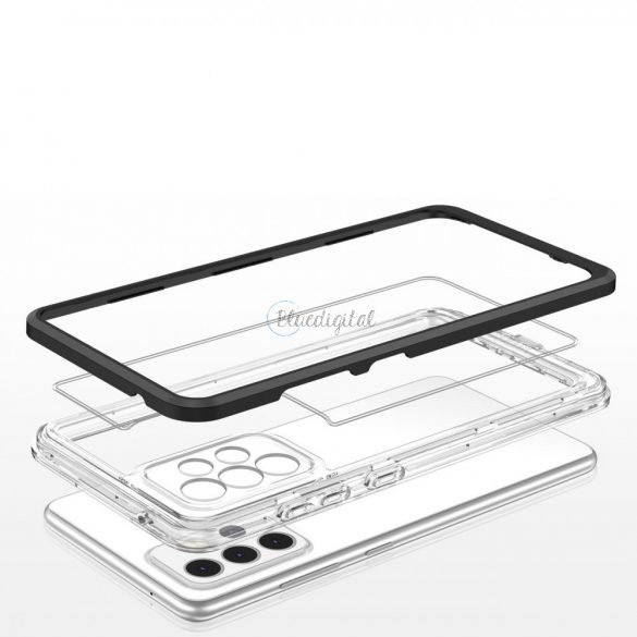 Husa transparenta 3in1 pentru Samsung Galaxy A73 Husa cadru Gel Negru