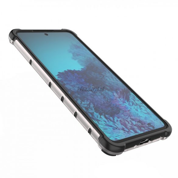 Husa de tip fagure blindata cu cadru de gel pentru Samsung Galaxy A73 albastru