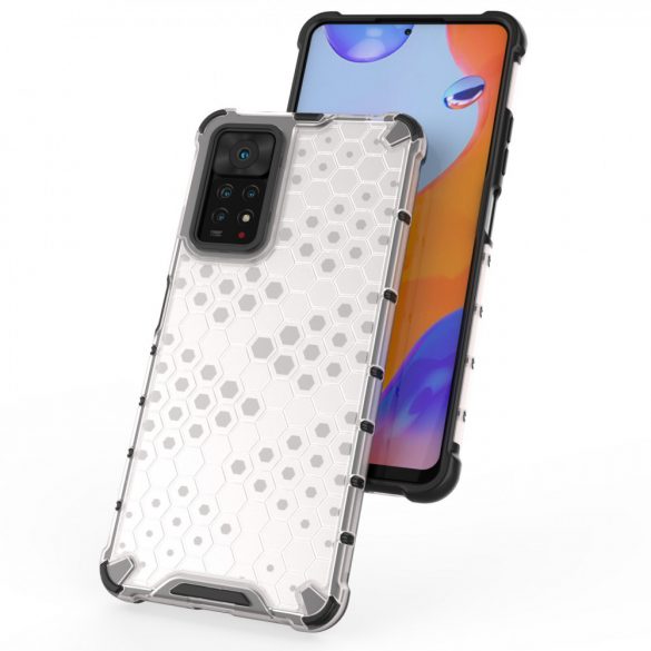 Honeycomb husă Husă blindat cu un cadru de gel pentru Xiaomi Redmi Note 11 Pro + / 11 Pro negru