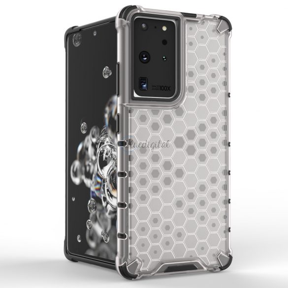 Honeycomb husă Husă blindat cu un cadru de gel pentru Samsung Galaxy S22 Ultra negru