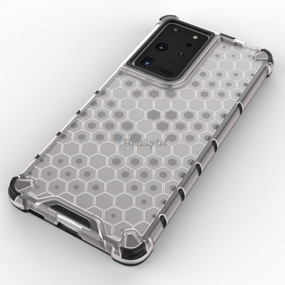 Honeycomb husă Husă blindat cu un cadru de gel pentru Samsung Galaxy S22 Ultra negru