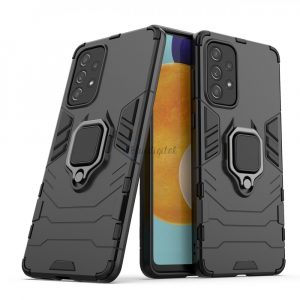 Husă hibrid rezistentă Ring Armor + suport magnetic pentru Samsung Galaxy A73 negru