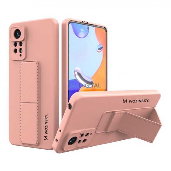 Wozinsky Kickstand husă silicon Stand Husă pentru Xiaomi Redmi Note 11 Pro roz