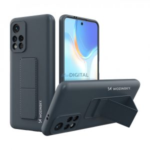 Husa Wozinsky Kickstand Husa flexibila din silicon pentru suport Xiaomi Poco M4 Pro 5G Bleumarin