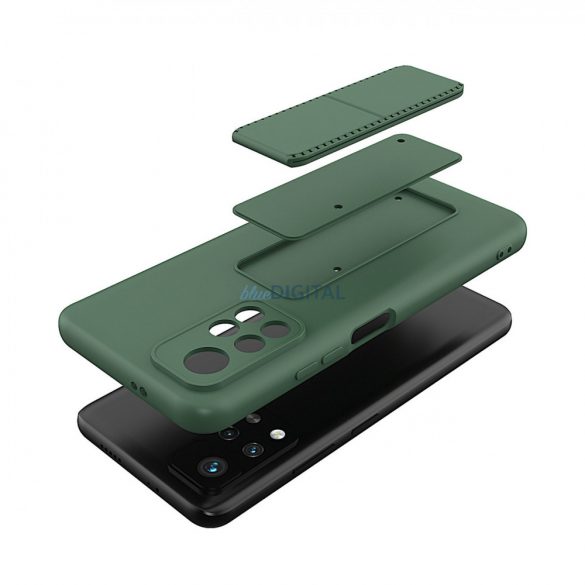 Husa Wozinsky Kickstand Husa flexibila din silicon pentru suport Xiaomi Poco M4 Pro 5G Bleumarin