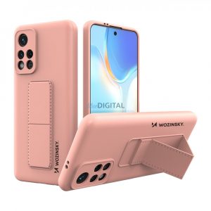 Wozinsky Kickstand husă flexibil silicon Stand Husă Xiaomi Poco M4 Pro 5G roz