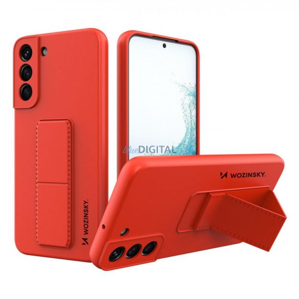 Husa Wozinsky Kickstand Suport flexibil din silicon pentru Samsung Galaxy S22 + (S22 Plus) Roșu