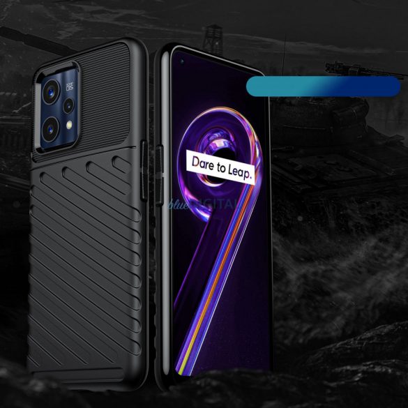 Thunder Husă  blindată flexibilă pentru Realme 9 Pro + (9 Pro Plus) negru