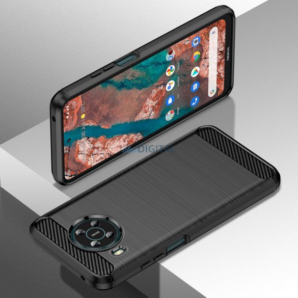 Carbon Husă Husă flexibilă pentru Nokia X100 negru