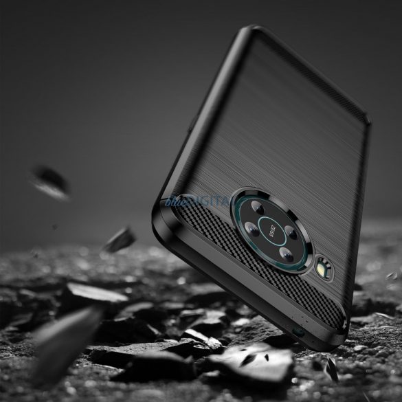 Carbon Husă Husă flexibilă pentru Nokia X100 negru