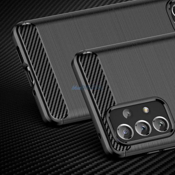 Carcasa Carbon Husa flexibila TPU pentru Samsung Galaxy A73 neagra