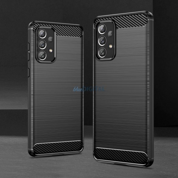 Carcasa Carbon Husa flexibila TPU pentru Samsung Galaxy A73 neagra