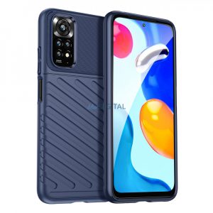 Thunder Husă Flexible Armored Husă Sleeve pentru Xiaomi Redmi Note 11 Pro 5G / 11 Pro albastru